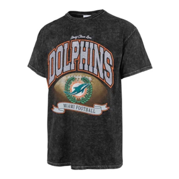 Stoney Clover Lane X '47 Miami Dolphins Vintage Distressed Adult Shirt NWT 2XL - Picture 1 of 6